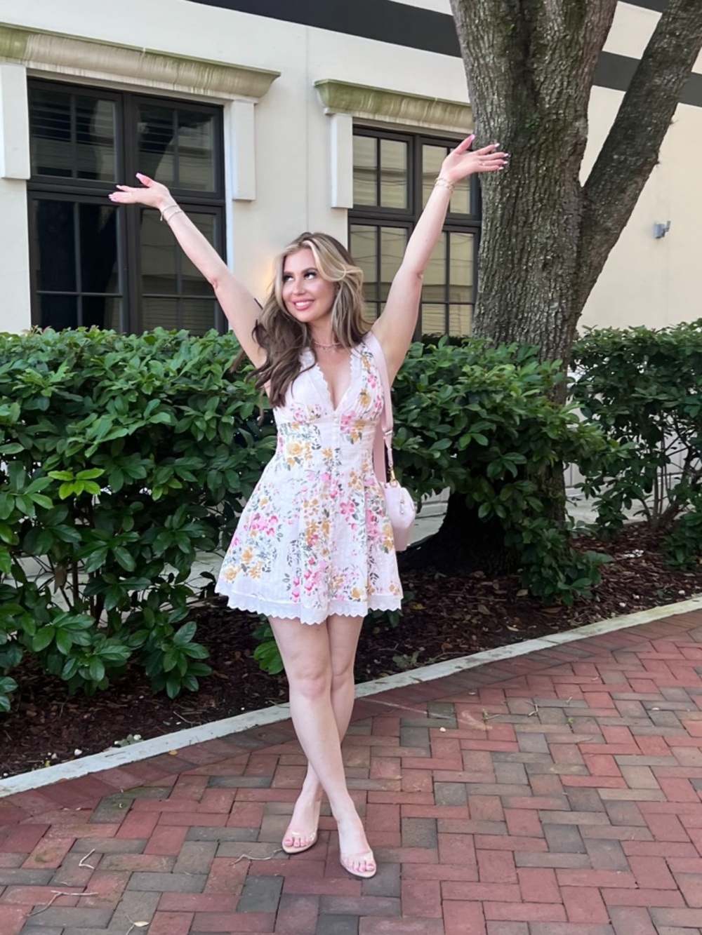 wild fable Pink Floral Mini Dress - Picture 3 of 3